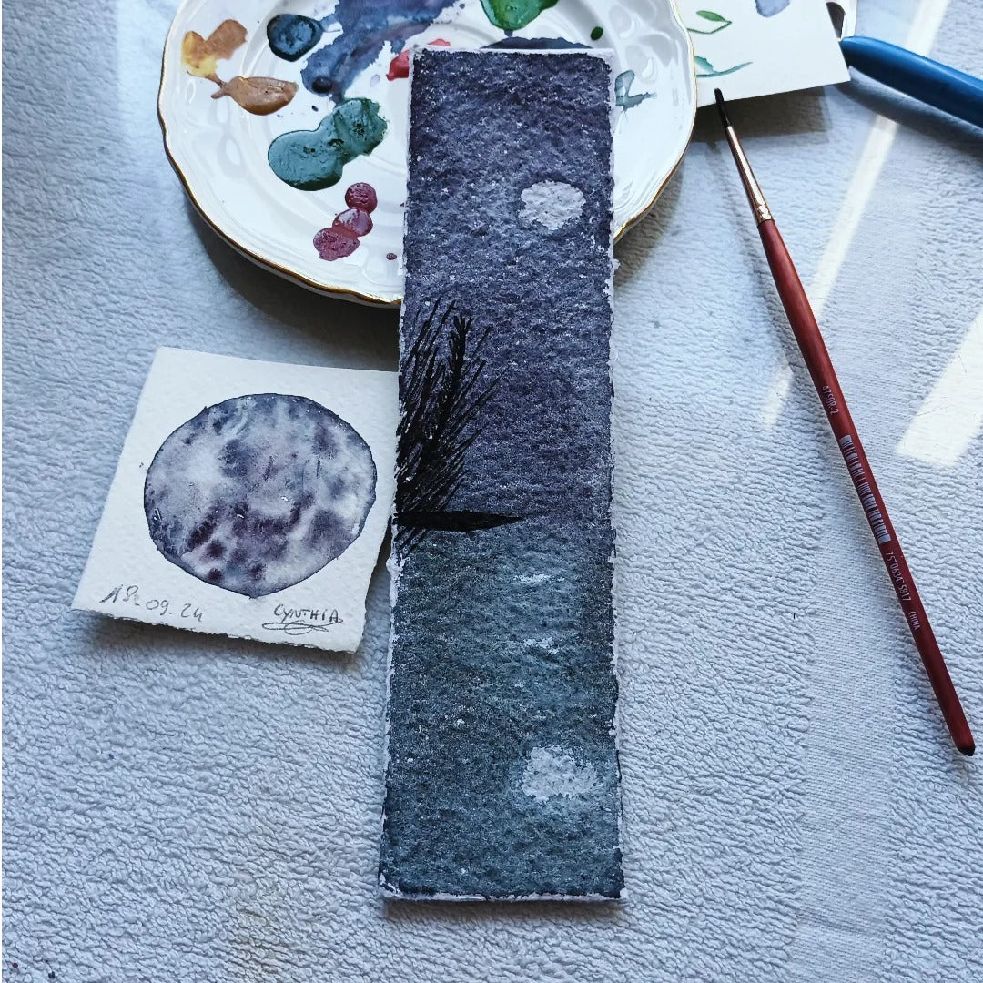 Violet mystique Cœur d'aquarelles acheter aquarelle artisanale