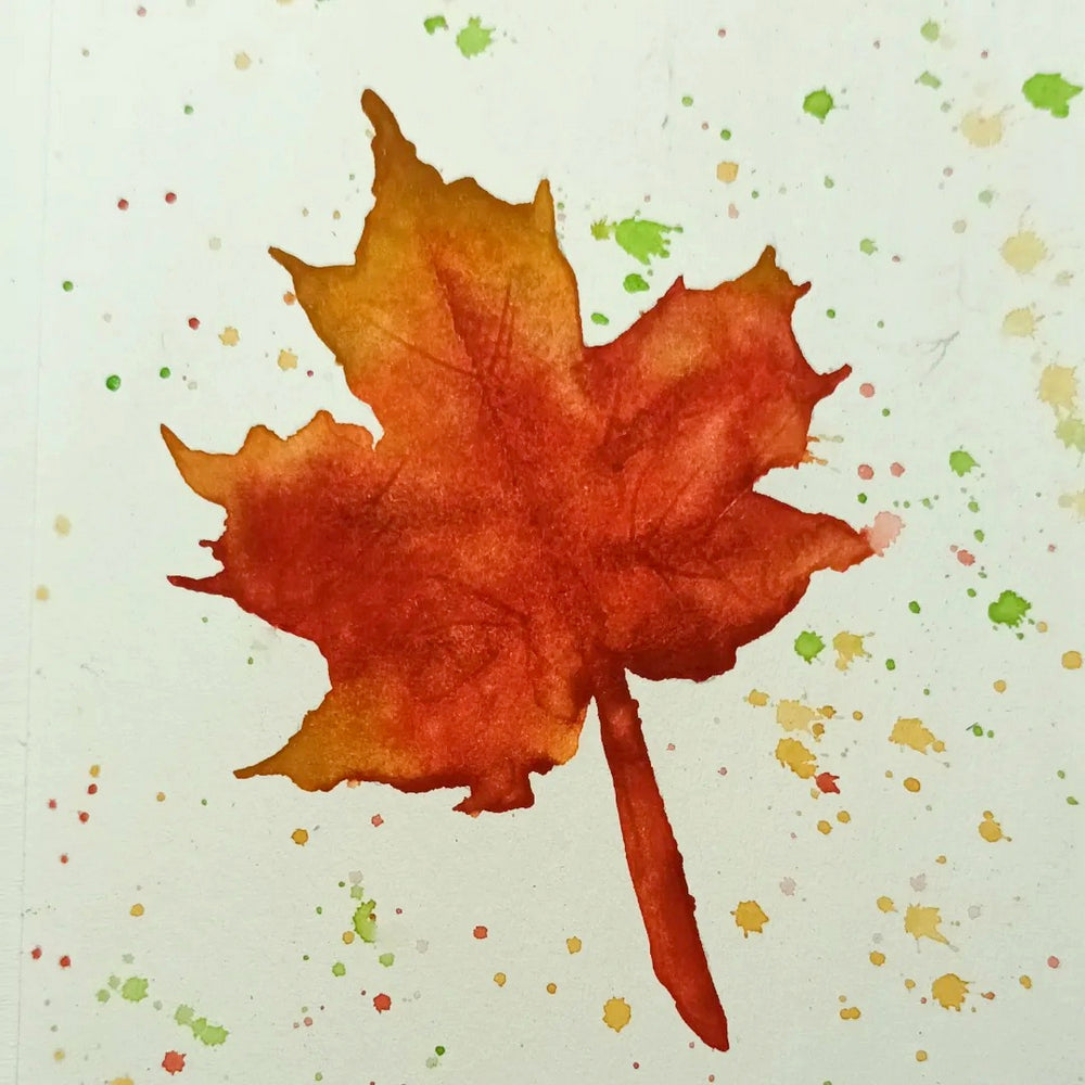 Erable Cœur d'aquarelles acheter aquarelle artisanale