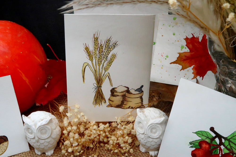 Épi de blé Cœur d'aquarelles acheter aquarelle artisanale
