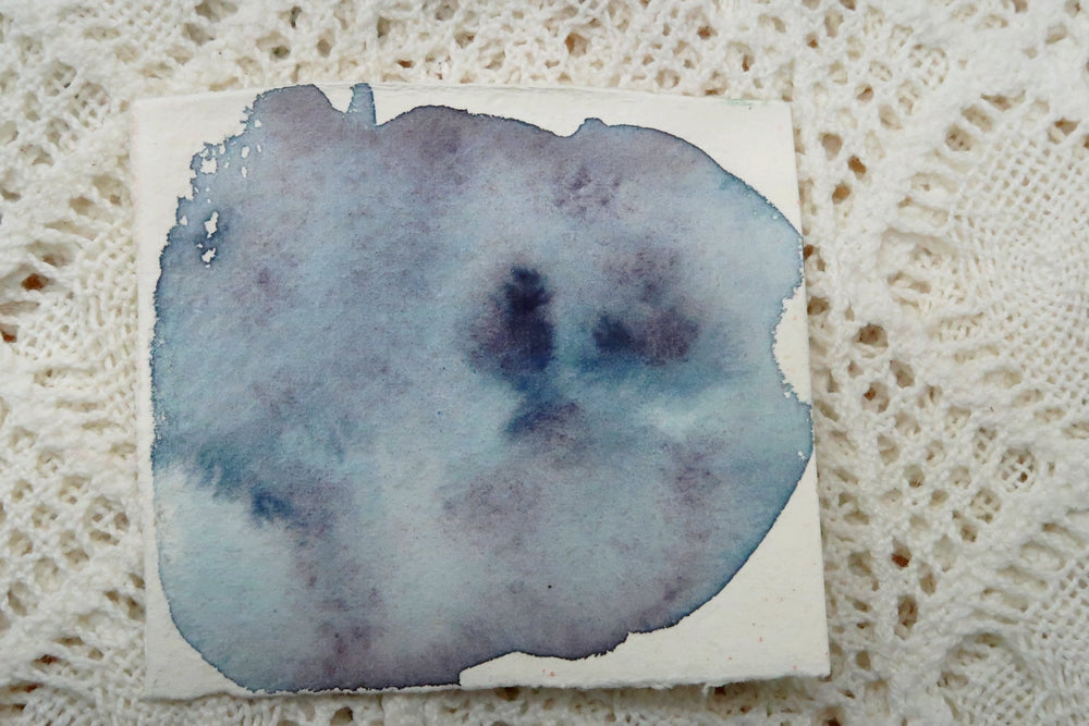Bleu mystique Cœur d'aquarelles acheter aquarelle artisanale