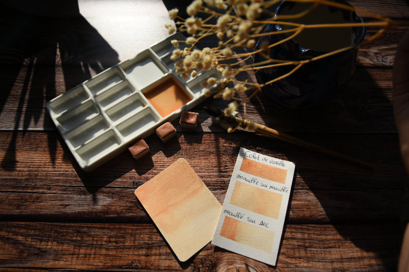 eclat de vanille aquarelle artisanale