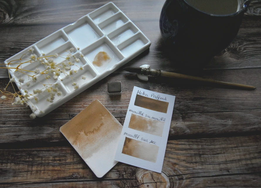 moka aquarelle artisanale demi godet achat