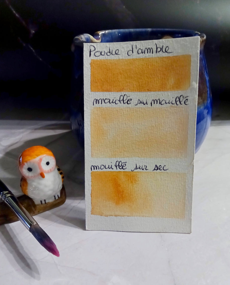 poudre dambre couleur peau sans pigment de blanc aquarelle artisanale