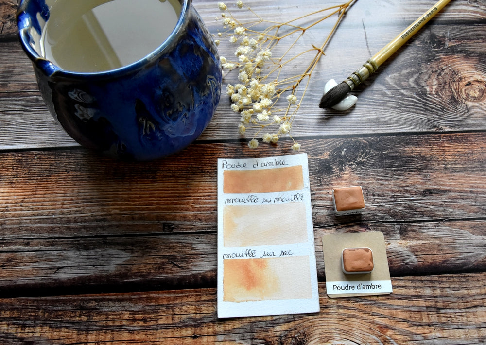 poudre d'ambre aquarelle pigment achat