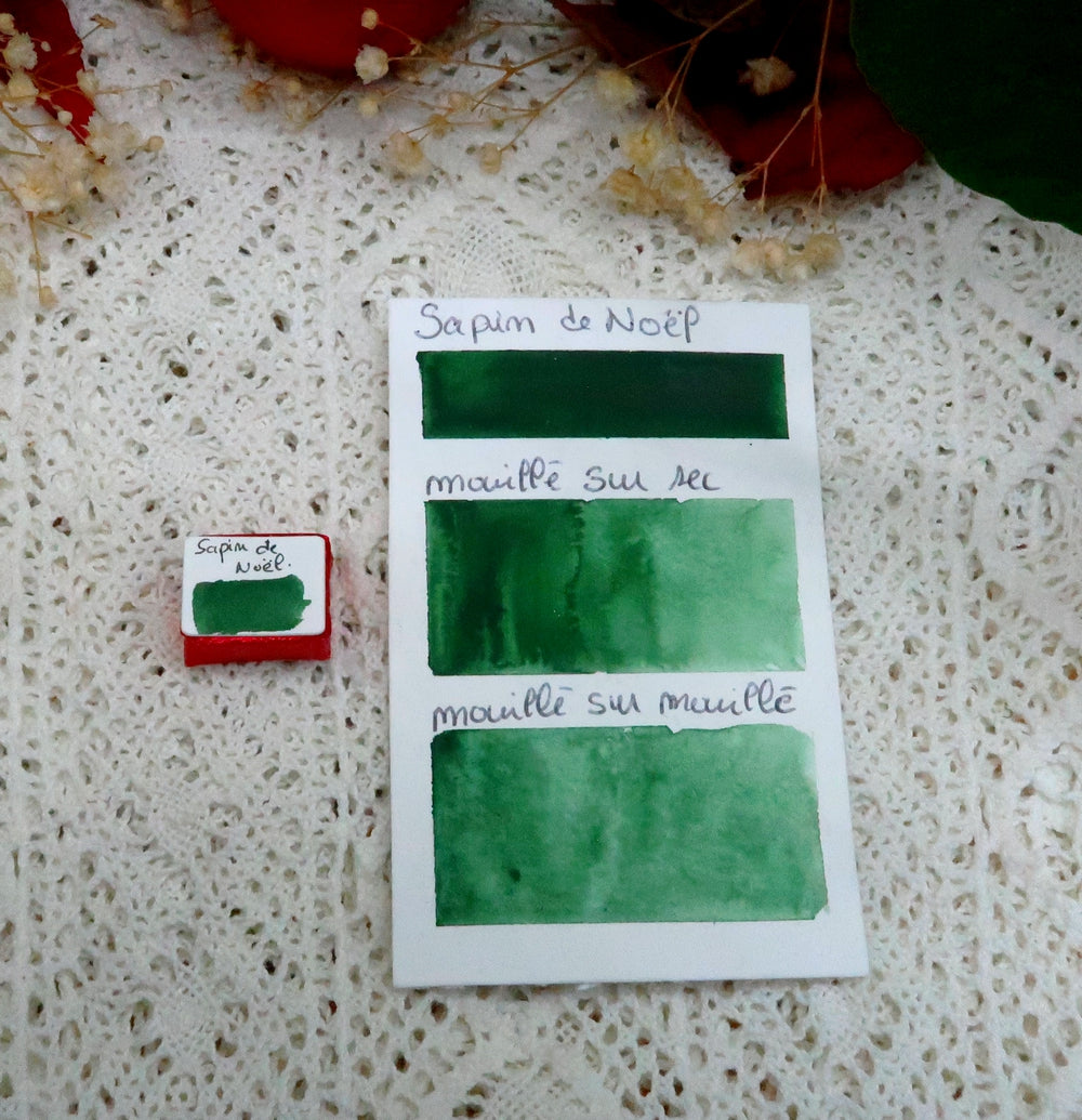 Sapin de Noël Cœur d'aquarelles acheter aquarelle artisanale